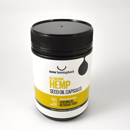 New Hemisphere Hemp seed oil capsules